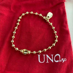 UNO de 50 EMOTIONS BRACELET Gold balls lucky charm